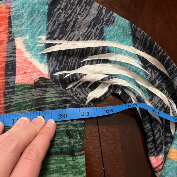 Jess & Jane Burnout Tunic Top Watercolor Abstract Made in USA Size Medium - Picture 4 of 7